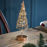 Wire Tabletop Christmas Tree - Gold