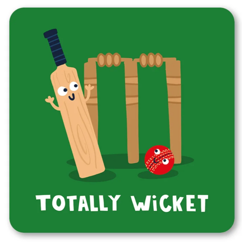 Totally Wicket Cricket Coaster
