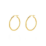 Consortium - Twisted Hoop Earring In Gold