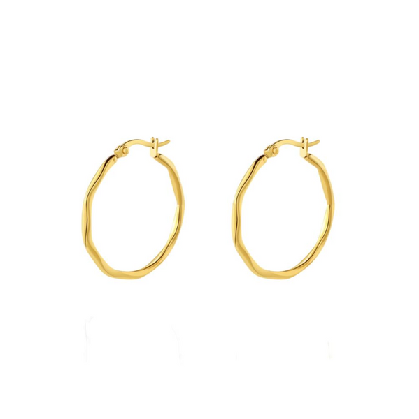 Consortium - Twisted Hoop Earring In Gold