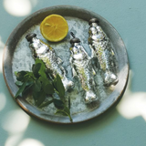 Silver Glass Fish Decoration