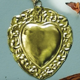 Folk Heart Mexicana Antique Gold