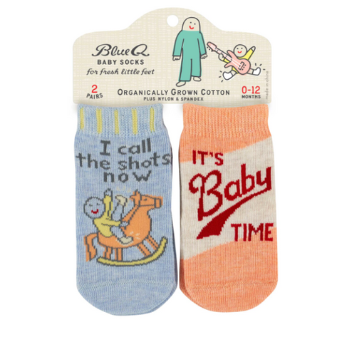 Blue Q I Call The Shots - Baby Socks