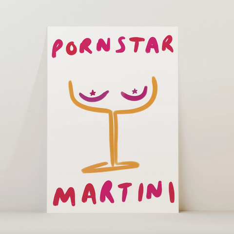 Nephthys Illustrated Pornstar Martini Framed Print