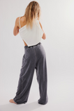 Free People Don't Wait Up Lounge Pant - Black