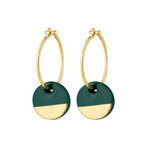 One & Eight Porcelain Forest Gold Dipped Earrings