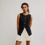 Free People Aimee Vest - Black