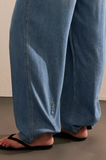 Free People Dakota Cinched Pull-On Jeans - Vine