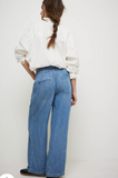 Free People Dakota Cinched Pull-On Jeans - Vine