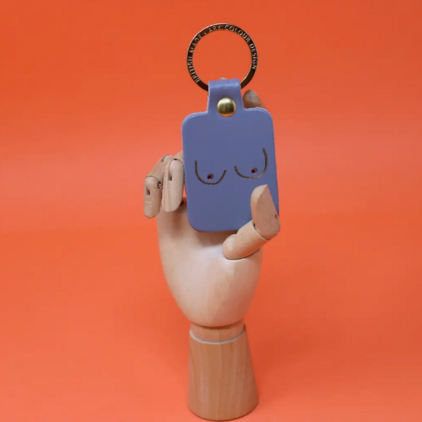 Boob Key Ring - Lilac Grey
