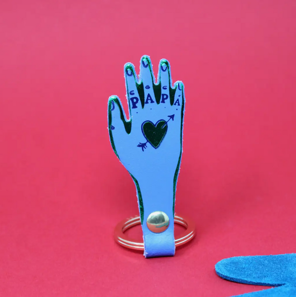 Papa Key Ring - Cornflower Blue