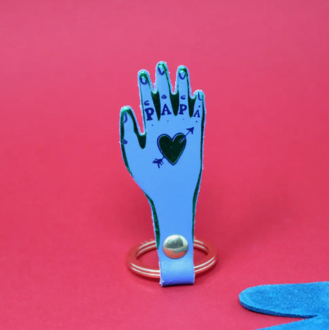 Papa Key Ring - Cornflower Blue