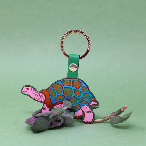Easy Going Tortoise Key Ring - Green