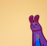 Cute Bunny Bookmark - Lilac