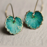 Silk Purse, Sows Ear Turquoise Leaf Earrings