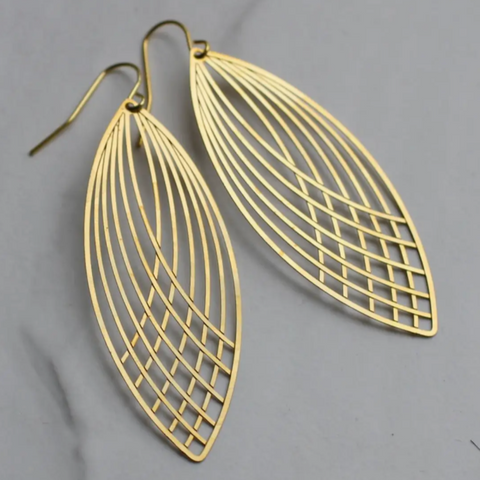 Silk Purse, Sow's Ear Art Nouveau Drop Earrings