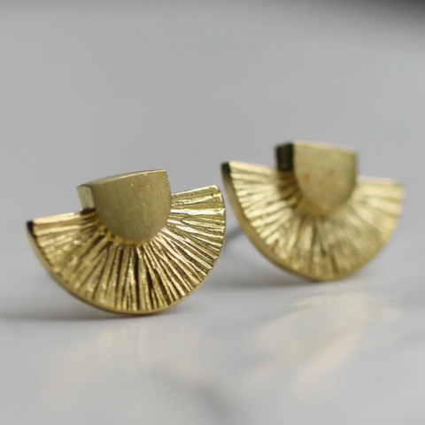 Silk Purse, Sow's Ear Art Deco Stud Earrings