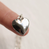 Silk Purse, Sows Ear Tiny Silver Heart Locket