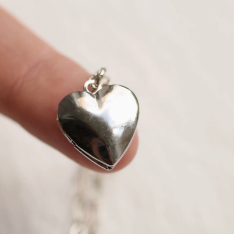 Silk Purse, Sows Ear Tiny Silver Heart Locket