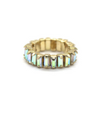 Isles & Stars Colourful Square Resin Stones Stretch Rings