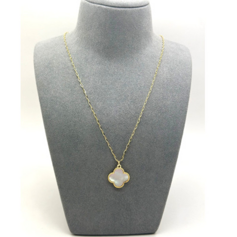 Isles & Stars Clover Mother Of Pearl Pendant Necklace