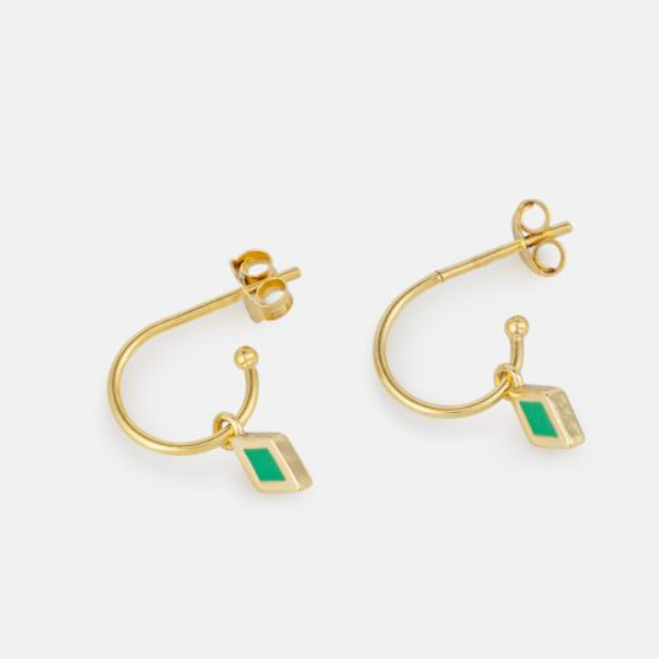 One & Eight Pea Kite Enamel Earrings