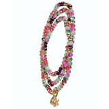 Hot Tomato Wrap Around Bracelet/Necklace - Rose / Lilac