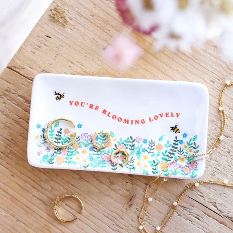 Lisa Angel Blooming Lovely Rectangular Floral Trinket Dish