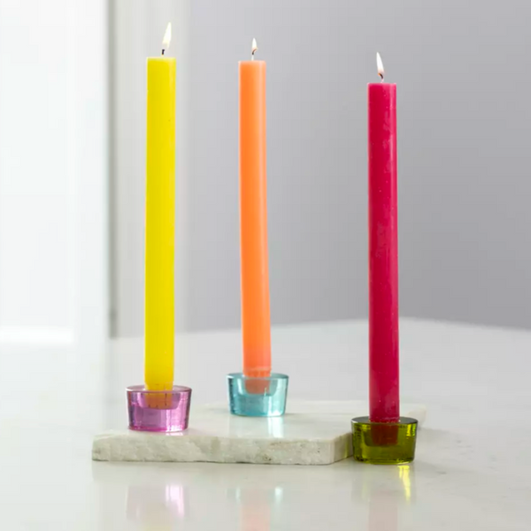 Glass Candleholder - Sky Blue