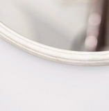 Round Mirror Distressed Antique White