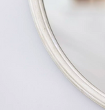 Round Mirror Distressed Antique White