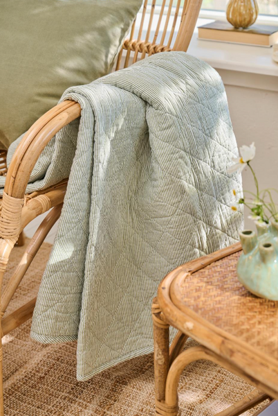 Ib Laursen Quilt White/Dusty Green