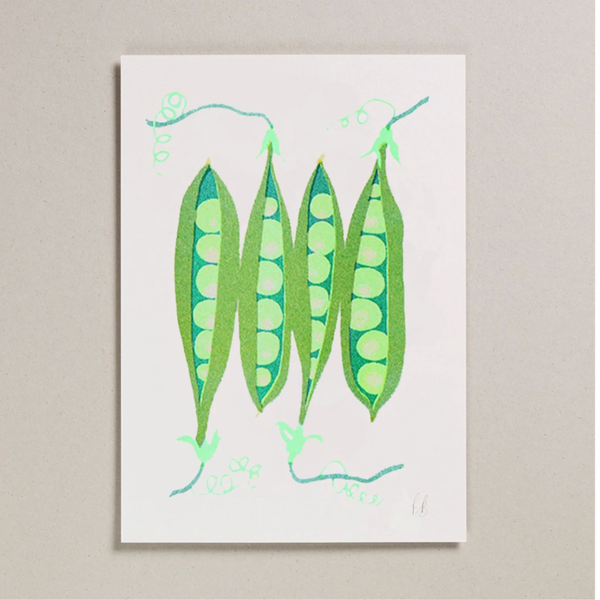 Risograph Print - Garden Peas