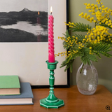 Enamel Candlestick - Dark Green