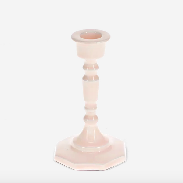 Enamel Candlestick - Soft Pink