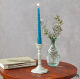 Enamel Candlestick - Light Grey