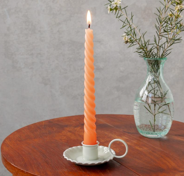 Enamel Chamberstick Candle Holder
