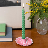 Enamel Flat Flower Candle Holder