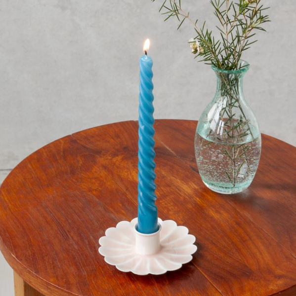 Enamel Flat Flower Candle Holder