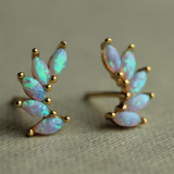 Silk Purse, Sows Ear Gold Vermeil Opal Wing Stud Earrings
