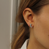 Silk Purse, Sows Ear Gold Vermeil Opal Wing Stud Earrings