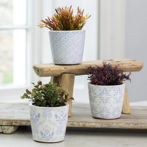 Mini Old Style Dutch Pots - Blue
