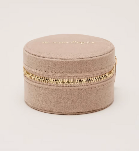 Velvet Round Jewellery Case