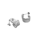 Consortium - Molten Curve Earring In Silver
