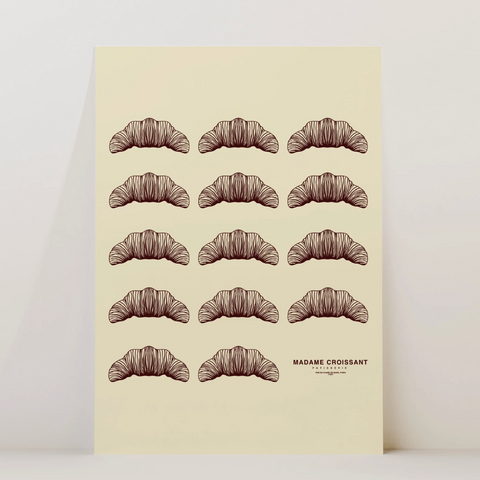 Madame Croissant Framed Print