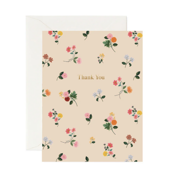 Rifle Paper Ditsy Dahlia Thank you Card