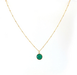 Annabella Moore Green Onyx Gem Necklace