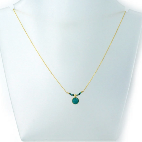 Annabella Moore Amazonite Gold Necklace