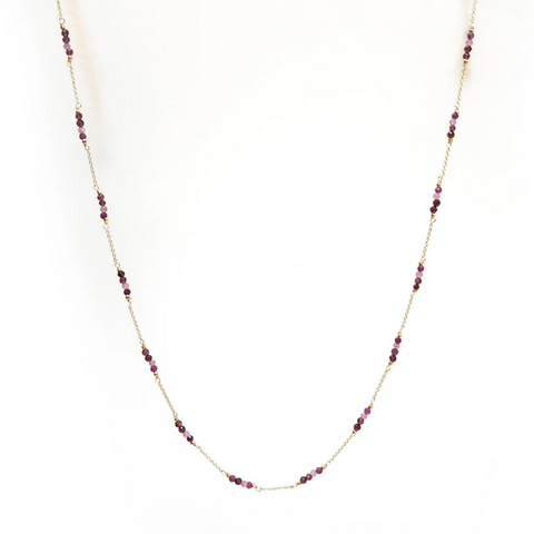 Annabella Moore Garnet & Pink Tourmaline Necklace