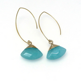 Annabella Moore Amazonite Drop Gold Earrings